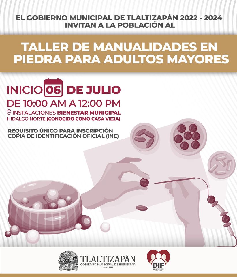 TALLER DE MANUALIDADES PARA ADULTOS MAYORES